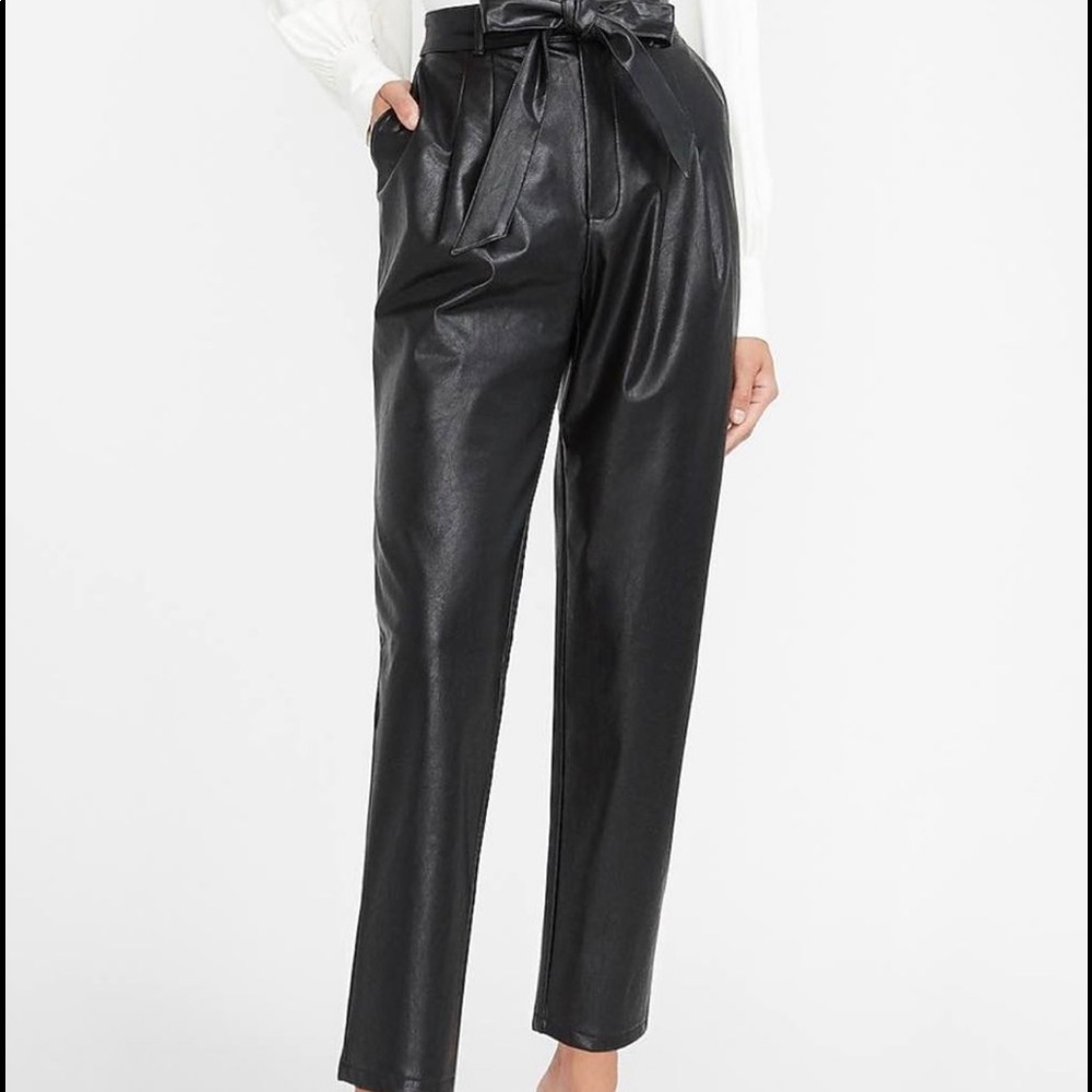 BNWT Express Vegan Leather Pants- Black